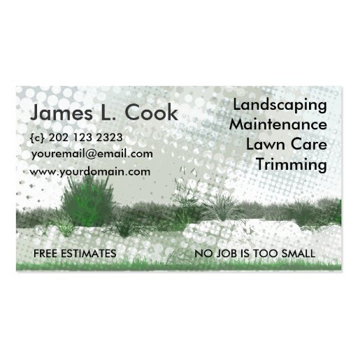 Landscape Grunge Business Card Templates (front side)