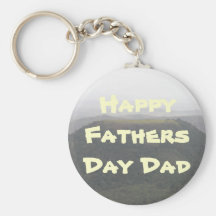 Landscape Happy Fathers Day Gift Keychain