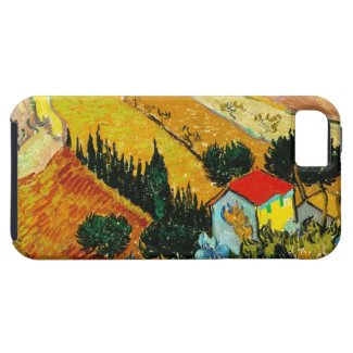 Landscape House and Ploughman Vincent Van Gogh iPhone 5 Case