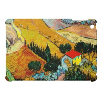 Landscape House and Ploughman Vincent Van Gogh iPad Mini Cover