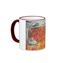 Landscape in flames mug