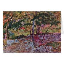 Landscape In Martinique By Gauguin Paul Card
