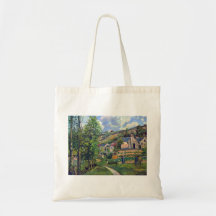Landscape in Pontiose by Camille Pissarro Bag