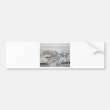 Landscape Inking 3 Bumper Sticker