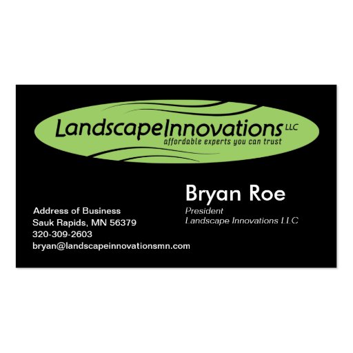 Landscape Innovations Business Card Template