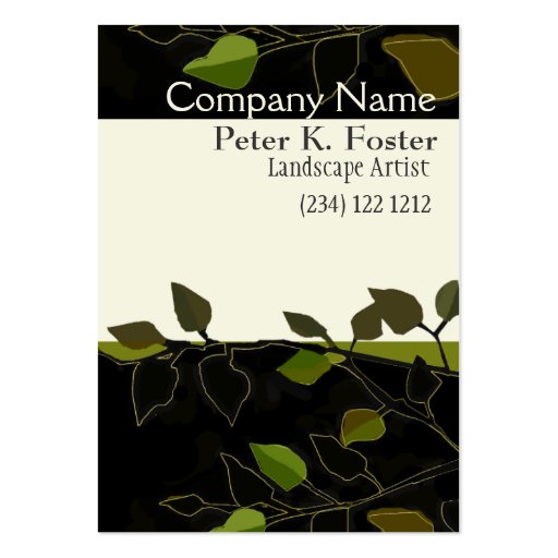 Landscape Nature Tree Branch Business Card Templates (front side)