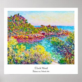 Landscape near Montecarlo, 1883 Claude Monet Print