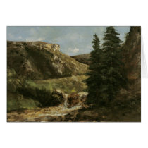 Landscape near Ornans, c.1858 Greeting Cards