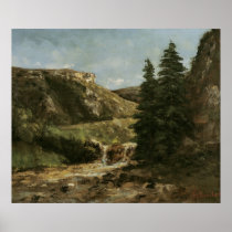 Landscape near Ornans, c.1858 Posters