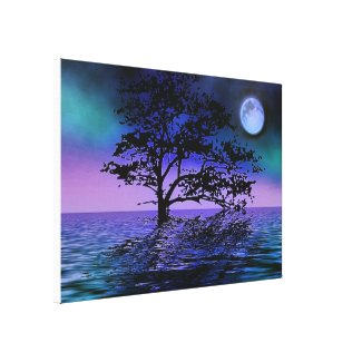 Landscape Night1 Stretched Canvas Print
