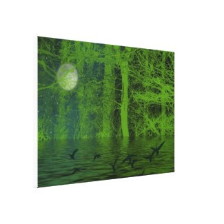 Landscape Night3 Stretched Canvas Print