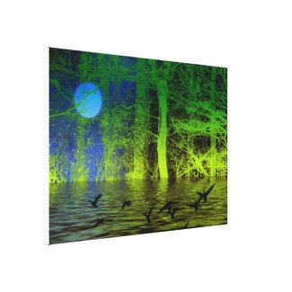 Landscape Night4 Stretched Canvas Print
