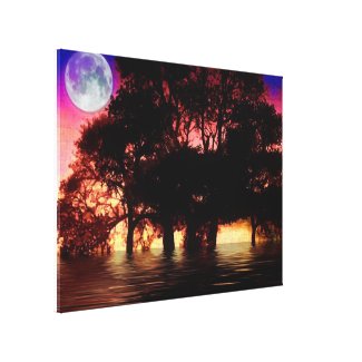 Landscape Night8 Stretched Canvas Print