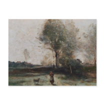 Landscape or, Morning in the Field Postcard