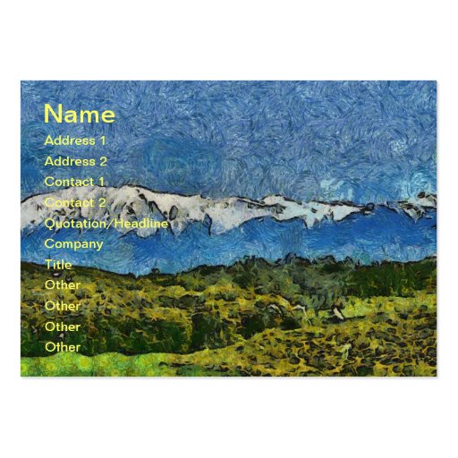 Landscape painting business card template