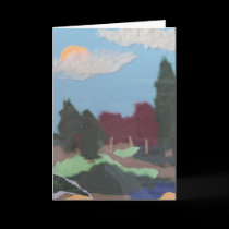Landscape Paper Art Greeting Card