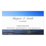 landscape picture of sea, seaside and blue sky business card template