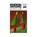 Landscape Seasons Greetings Stamp by floatinglemons Landscape Seasons Greetings Stamp