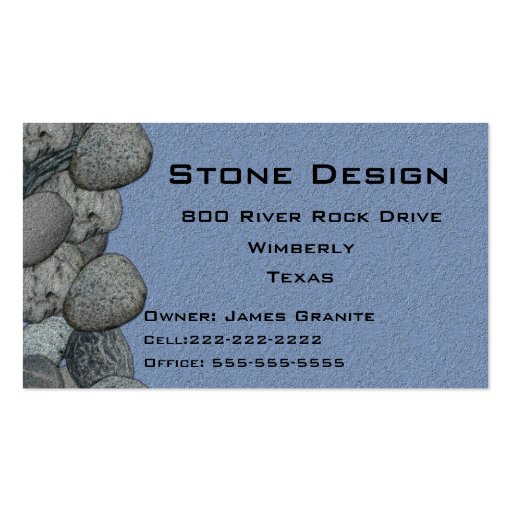 Landscape/Stone Mason Business Business Card