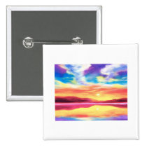 Landscape Sunset Lake Scene - Multi buttons