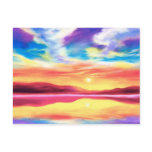 Landscape Sunset Lake Scene - Multi postcards