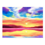 Landscape Sunset Lake Scene - Multi Postcards