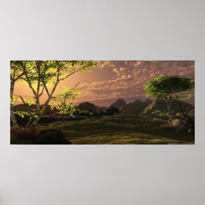 landscape sunset posters by digitalgreenlife