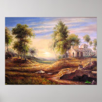 Landscape with a watering Place -Pre 1900 Rubens Poster