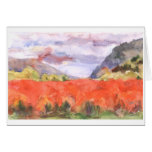 Landscape with blueberries, rejoicing in fall greeting cards