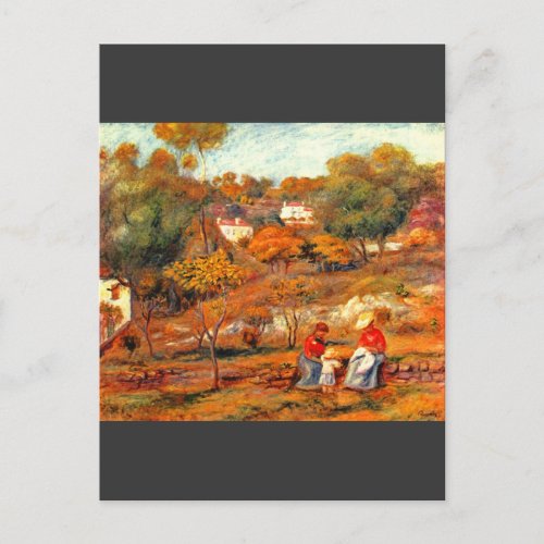 Landscape with Cagnes by Pierre Renoir Postcard