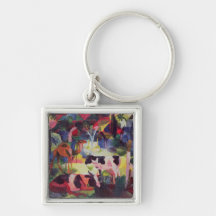 Landscape with Cows and a Camel Key Chains