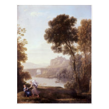 Landscape with Hagar and the Angel, 1646 Post Card