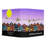Landscape with houses and snow binder