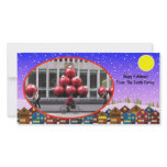 landscape with houses and snow photocard photo greeting card