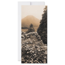 Landscape with hydrangeas rack card design