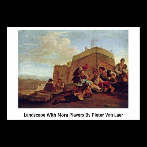 Landscape With Mora Players By Pieter Van Laer Poster