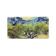 Landscape with olive Trees by Vincent van Gogh Address Label