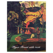 Landscape With Peacocks (Matamoe) By Gauguin Paul Flyer Design