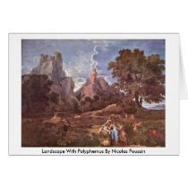 Landscape With Polyphemus By Nicolas Poussin Greeting Cards