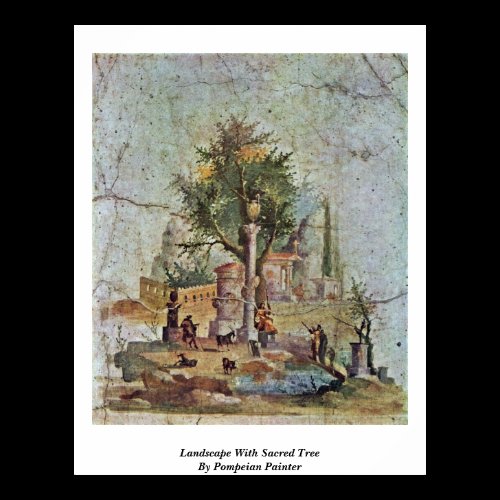 Landscape With Sacred Tree By Pompeian Painter Posters