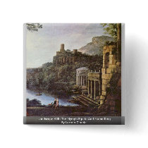 Landscape With The Nymph Egeria And Numa King Pinback Button