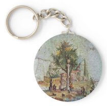 Landscape With The Sacred Tree By Pompejanischer Key Chains