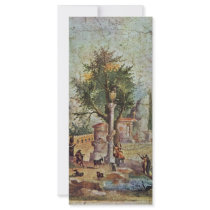 Landscape With The Sacred Tree By Pompejanischer Rack Card Design