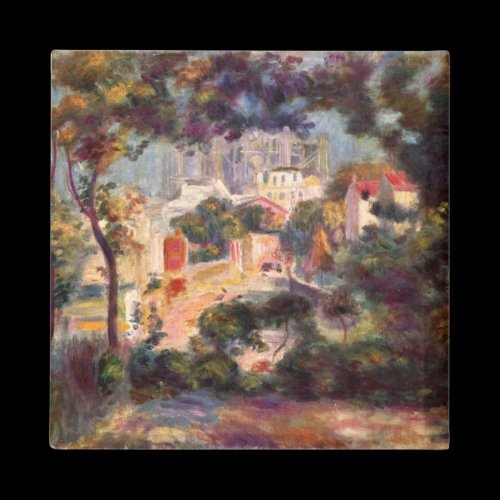 Landscape with the view of Sacre Coeur by Renoir Refrigerator Magnet
