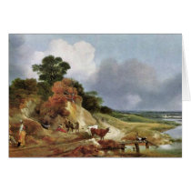Landscape With The Village Cornard By Thomas Gains Greeting Card