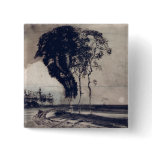 Landscape with Three Trees, 1850 Pinback Button
