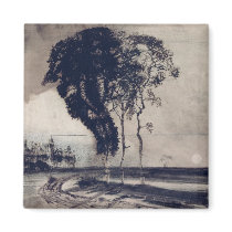 Landscape with Three Trees, 1850 Fridge Magnets