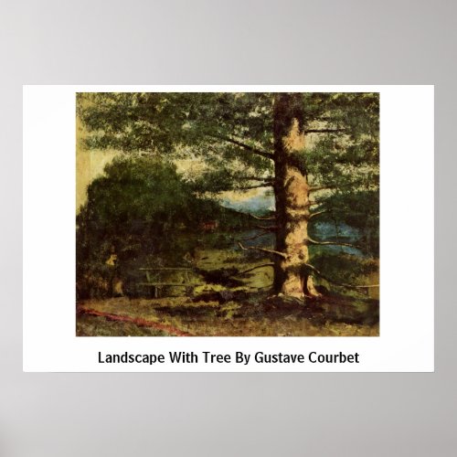 Landscape With Tree By Gustave Courbet Poster