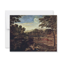 Landscape With Two Nymphs By Poussin Nicolas (Best Custom Invite