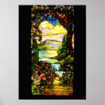 Landscape with Waterfall,Tiffany 1920 Poster